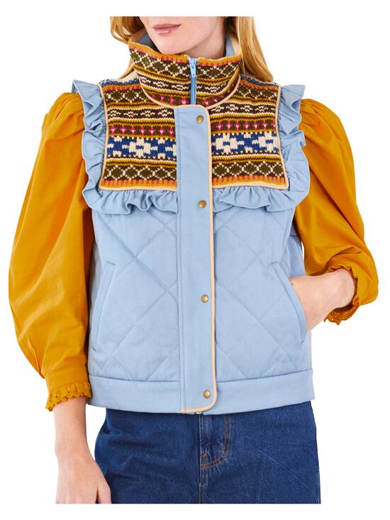 Hunter Bell NYC Jackets & Blazers - Hunter Bell Nyc Quilted Periwinkle Pippa Vest Size Medium